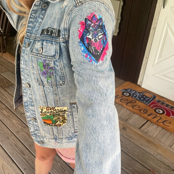 Custom made handpainted jacket - Picture 11 of 16